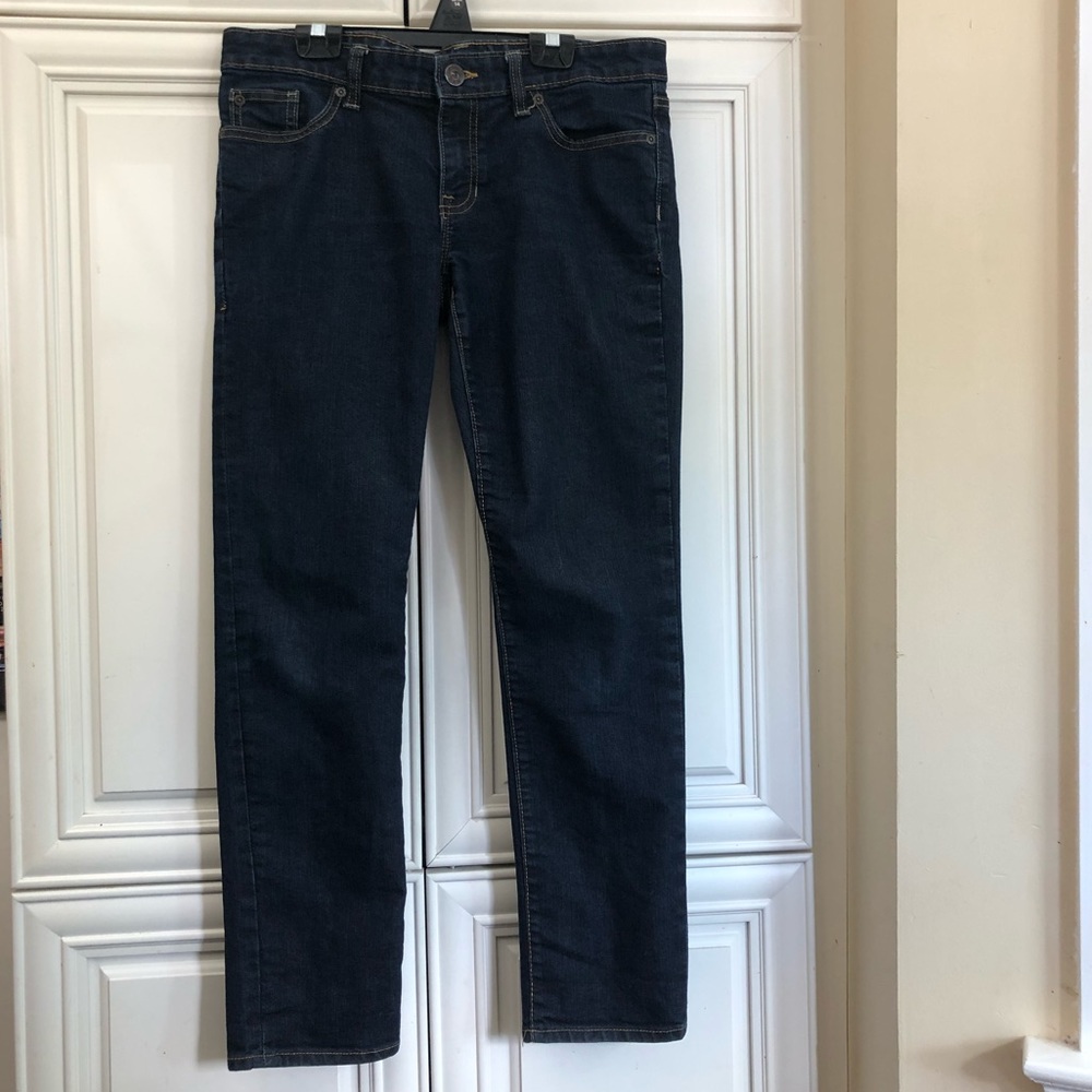 GAP dark wash premium ankle skinny jeans
